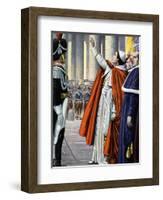 Pope Pius IX (1792-1878) Decrees a General Amnesty for Political Detenuses on 16/07/1846 (Pope Pius-Tancredi Scarpelli-Framed Giclee Print