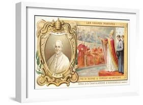 Pope Pius IX Opening the First Vatican Council, 1869-null-Framed Giclee Print