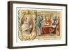 Pope Pius V in His Library, 16th Century-null-Framed Giclee Print