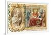 Pope Pius V in His Library, 16th Century-null-Framed Giclee Print