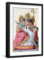 Pope Pius VI from 'Receuil des Estampes, Representant Les Rangs et Les Dignites-Pierre Duflos-Framed Giclee Print