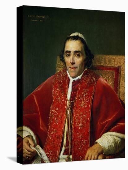 Pope Pius VII (1742-1823)-Jacques-Louis David-Stretched Canvas