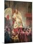 Pope Pius VIII in St. Peter's on the Sedia Gestatoria-Horace Vernet-Mounted Giclee Print