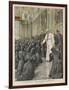 Pope Pius X (Giuseppe Sarto) Pope and Saint Receiving Pilgrims from Lombardy at the Vatican-Achille Beltrame-Framed Photographic Print