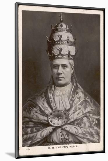 Pope Pius X in Tiara-null-Mounted Photographic Print