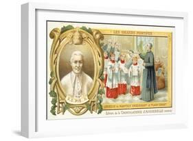 Pope Pius X Teaching Plainsong When Bishop of Mantua, 19th Century-null-Framed Giclee Print