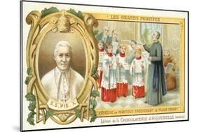 Pope Pius X Teaching Plainsong When Bishop of Mantua, 19th Century-null-Mounted Giclee Print