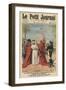Pope Pius X Watching the Airplane of Andre Beaumont Flying over Rome from the Vatican Terrace-French School-Framed Giclee Print