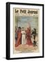 Pope Pius X Watching the Airplane of Andre Beaumont Flying over Rome from the Vatican Terrace-French School-Framed Giclee Print