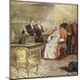 Pope Pius XI Listens to the Radio Broadcast of a Concert-Alfredo Ortelli-Mounted Art Print