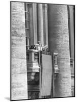 Pope Pius XII Addressed a Crowd of 150,000 from the Balcony of St. Peter's Basilica-null-Mounted Photo