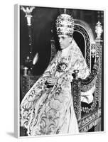 Pope Pius XII Celebrated the 10th Anniversary of His of His Papacy at the Sistine Chapel-null-Framed Photo