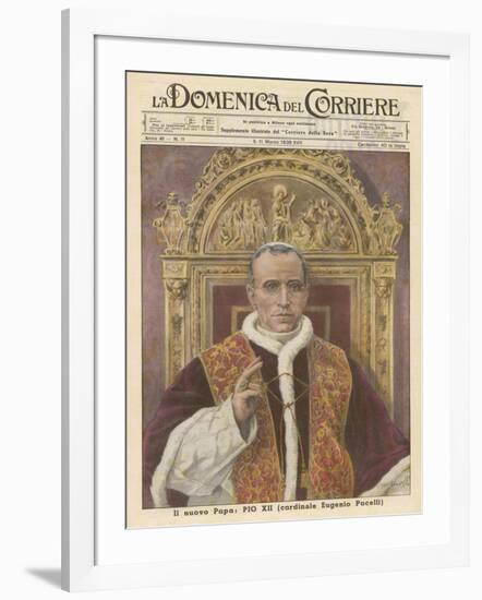 Pope Pius XII (Eugenio Pacelli) Newly Installed in 1939-Munollo-Framed Art Print