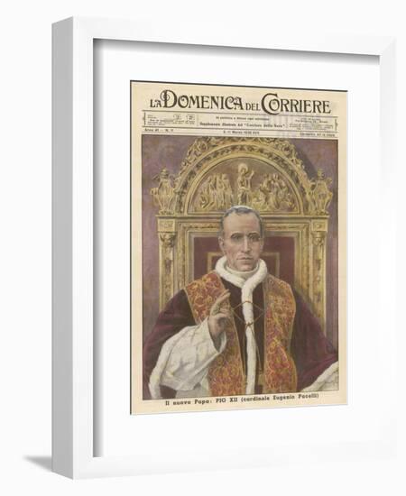 Pope Pius XII (Eugenio Pacelli) Newly Installed in 1939-Munollo-Framed Art Print