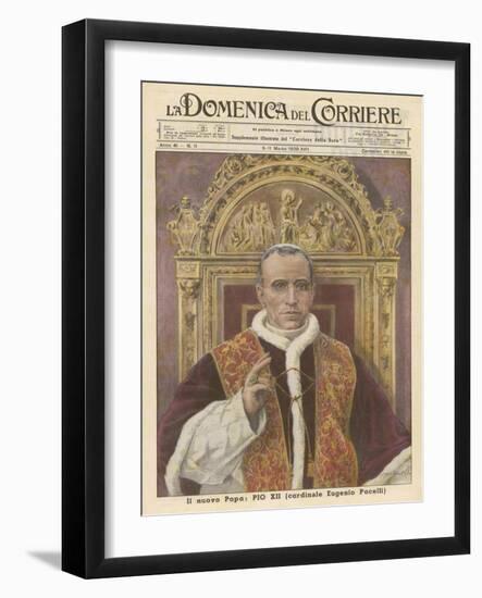 Pope Pius XII (Eugenio Pacelli) Newly Installed in 1939-Munollo-Framed Art Print