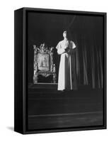 Pope Pius Xii Speaking at the Press Conference-null-Framed Stretched Canvas
