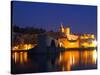 Pope's Palace on the Rhone and Pont Saint St. Benezet, Avignon, Vaucluse, Provence, France-Per Karlsson-Stretched Canvas