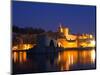Pope's Palace on the Rhone and Pont Saint St. Benezet, Avignon, Vaucluse, Provence, France-Per Karlsson-Mounted Photographic Print