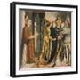 Pope Sixtus II Taking Leave from Saint Lawrence, Circa 1465-Michael Pacher-Framed Giclee Print