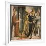 Pope Sixtus II Taking Leave from Saint Lawrence, Circa 1465-Michael Pacher-Framed Giclee Print