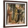 Pope Sixtus II Taking Leave from Saint Lawrence, Circa 1465-Michael Pacher-Framed Giclee Print