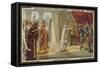 Pope Stephen II Asking Pepin the Short for His Help Against the Lombards-null-Framed Stretched Canvas