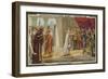 Pope Stephen II Asking Pepin the Short for His Help Against the Lombards-null-Framed Giclee Print