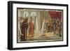 Pope Stephen II Asking Pepin the Short for His Help Against the Lombards-null-Framed Giclee Print