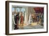 Pope Stephen II Pleads for the Safety of Pepin the Short from the Lombards, C750 AD-null-Framed Giclee Print