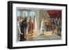 Pope Stephen II Pleads for the Safety of Pepin the Short from the Lombards, C750 AD-null-Framed Giclee Print