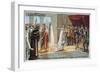 Pope Stephen II Pleads for the Safety of Pepin the Short from the Lombards, C750 AD-null-Framed Giclee Print