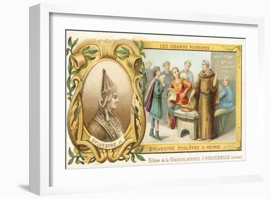 Pope Sylvester II as a Schoolmaster in Reims, 10th Century-null-Framed Giclee Print