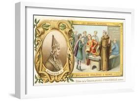 Pope Sylvester II as a Schoolmaster in Reims, 10th Century-null-Framed Giclee Print