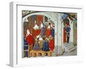 Pope Urban II Announcing First Crusade, 1095, Miniature Taken from This History of Crusades-null-Framed Giclee Print