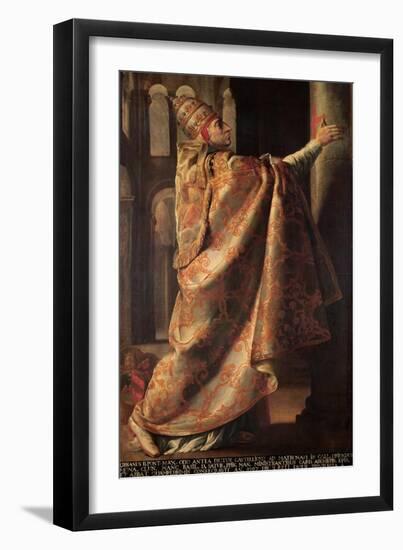 Pope Urban II (circa 1035-99) Consecrating the Church of St. Sernin of Toulouse-Antoine Rivalz-Framed Giclee Print