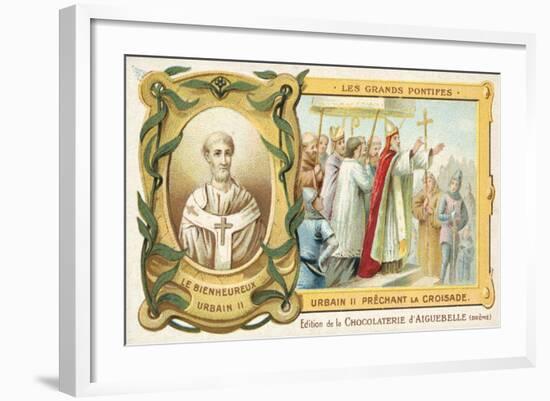 Pope Urban II Preaching the First Crusade, 1095-null-Framed Giclee Print