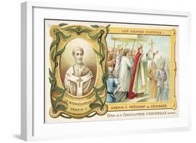 Pope Urban II Preaching the First Crusade, 1095-null-Framed Giclee Print