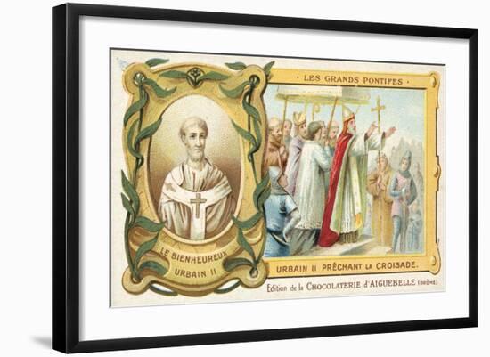 Pope Urban II Preaching the First Crusade, 1095-null-Framed Giclee Print