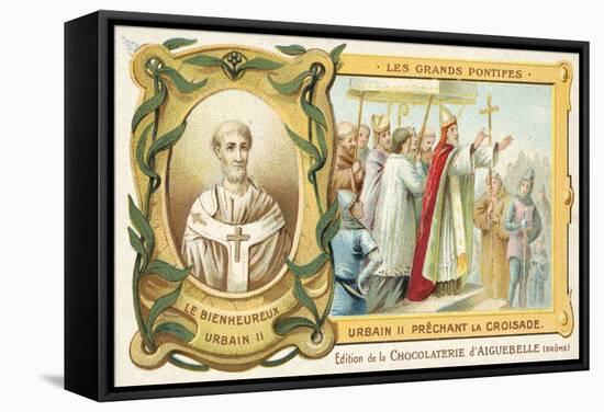 Pope Urban II Preaching the First Crusade, 1095-null-Framed Stretched Canvas