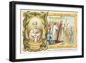 Pope Urban II Preaching the First Crusade, 1095-null-Framed Giclee Print