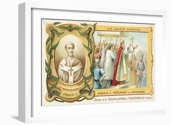 Pope Urban II Preaching the First Crusade, 1095-null-Framed Giclee Print