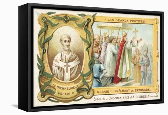 Pope Urban II Preaching the First Crusade, 1095-null-Framed Stretched Canvas