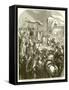Pope Urban II Preaching the First Crusade in the Market-Place of Clermont-null-Framed Stretched Canvas