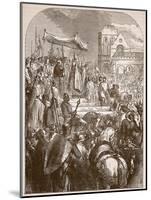 Pope Urban Ii Preaching the First Crusade in the Marketplace of Clermont, 1096-English School-Mounted Giclee Print