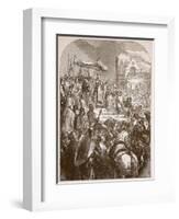 Pope Urban Ii Preaching the First Crusade in the Marketplace of Clermont, 1096-English School-Framed Giclee Print