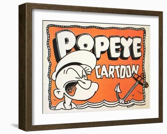 Popeye Cartoon, 1937-null-Framed Art Print