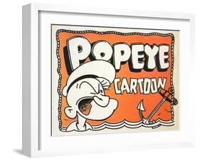 Popeye Cartoon, 1937-null-Framed Art Print