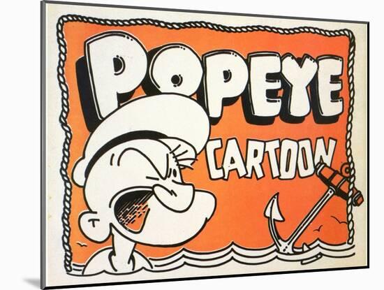 Popeye Cartoon, 1937-null-Mounted Art Print