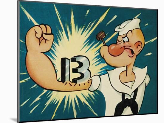 Popeye the Sailor, 1960-null-Mounted Giclee Print