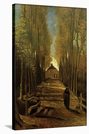 Poplar Avenue in Autumn, October 1884-Vincent van Gogh-Stretched Canvas